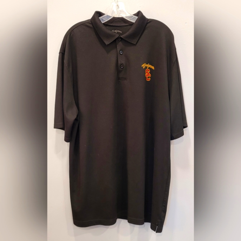 USC Trojans Collar Polo Shirt, Trojans Athletic Apparel, Size XXL